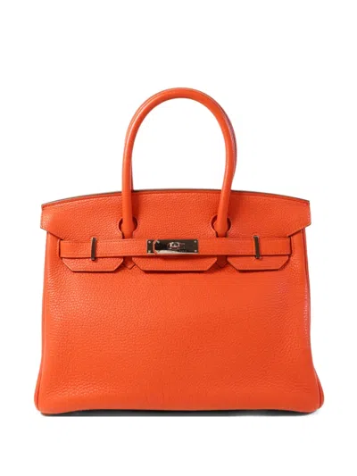 Pre-owned Hermes 2012 Birkin 30 Tote Bag In Orange