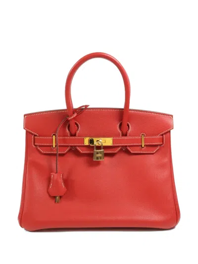 Pre-owned Hermes 2012 Birkin 30 Tote Bag In Red