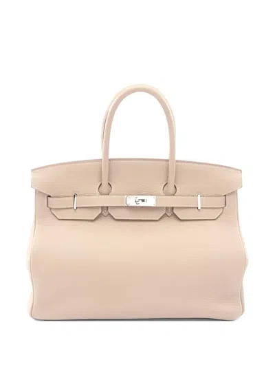 Pre-owned Hermes 2012 Birkin 35 Argile Leather Handbag In Neutral