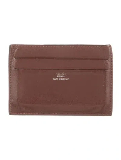 Pre-owned Hermes 2012 Card Holder In Red