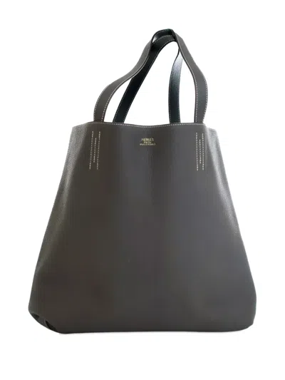 Pre-owned Hermes 2012 Clemence Double Sens 45 Tote Bag