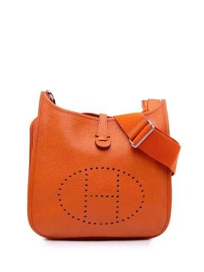 Pre-owned Hermes 2012 Clemence Evelyne Iii Pm Crossbody Bag