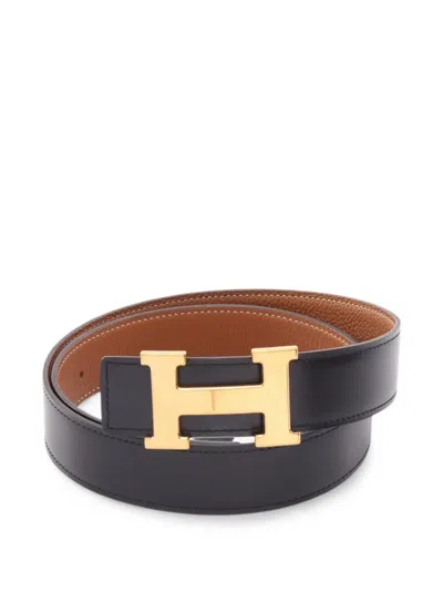 Pre-owned Hermes 2012 Constance H-belt Belt In Black
