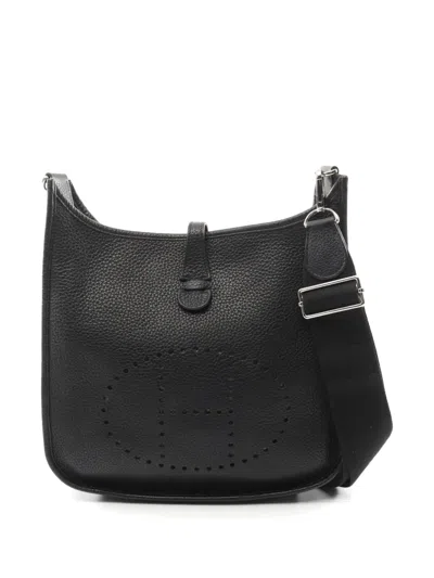 Pre-owned Hermes 2012 Evelyne 3 Troyes Pm Shoulder Bag In Black