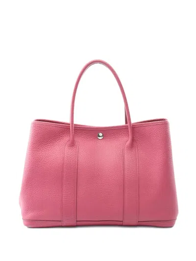 Pre-owned Hermes 2012 Garden Party 36 Pm Leather Tote Bag In Pink