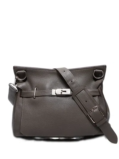 Pre-owned Hermes 2012 Jypsiere 34 Shoulder Bag In Gray