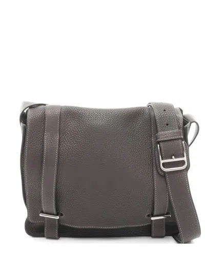 Pre-owned Hermes 2012 Leather Shoulder Bag In Gray