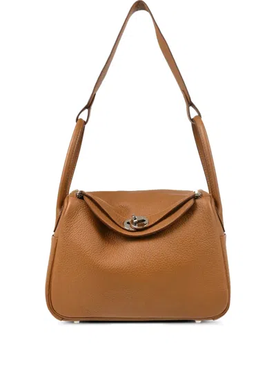 Pre-owned Hermes 2012 Lindy 26 Shoulder Bag In Brown