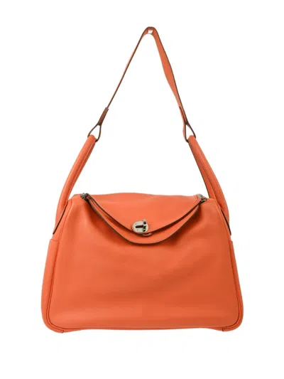 Pre-owned Hermes 2012 Lindy 30 Shoulder Bag In 橘色