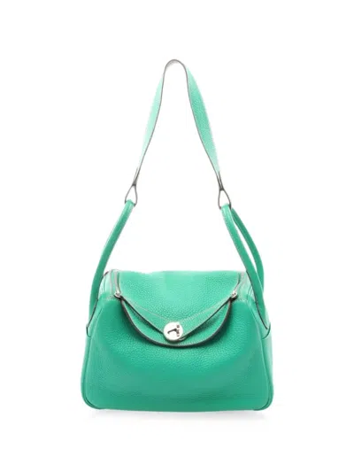 Pre-owned Hermes 2012 Lindy Verso Shoulder Bag In Green