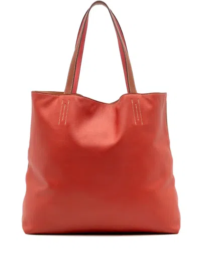 Pre-owned Hermes 2012 Multicolor Swift And Veau Sikkim Double Sens 28 Tote Bag In Pink