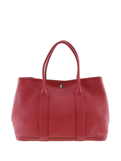 Pre-owned Hermes 2012 Negonda Garden Party 36 Tote Bag In Red