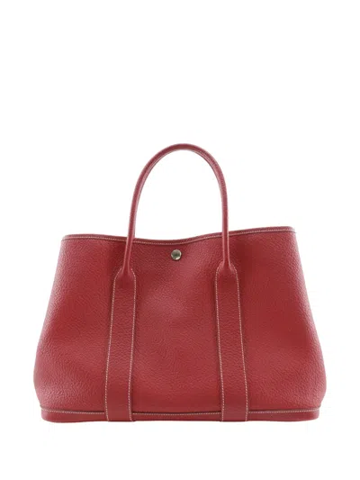 Pre-owned Hermes 2012 Negonda Garden Party 36 Tote Bag In Red