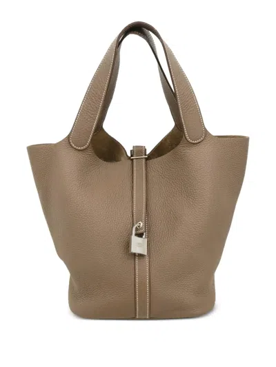 Pre-owned Hermes 2012 Picotin Lock 26 Gm Handbag In Brown