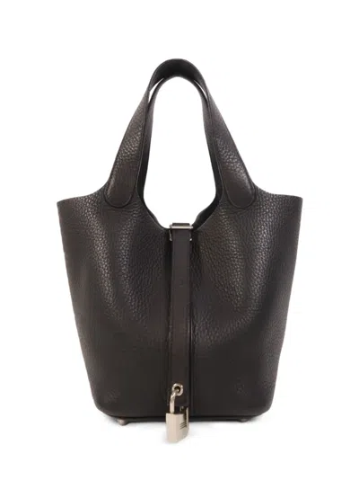 Pre-owned Hermes 2012 Picotin Lock Pm Tote Bag In Black