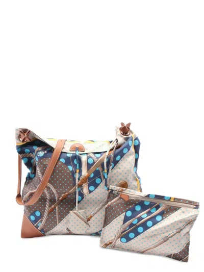 Pre-owned Hermes 2012 Silky City Pm Shoulder Bag In Neutral