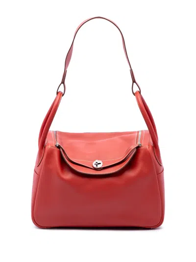 Pre-owned Hermes 2012 Swift Lindy 34 Satchel In Red