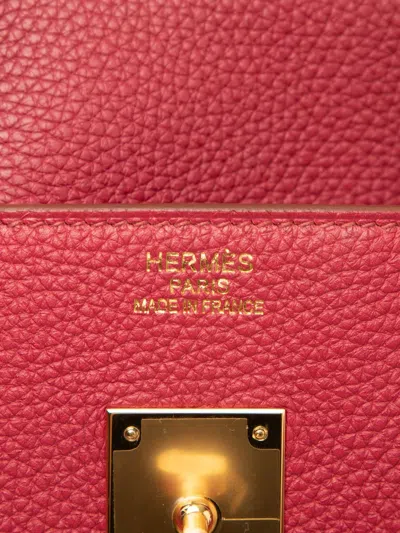 Pre-owned Hermes 2012 Togo Birkin Retourne 35 Handbag In Red