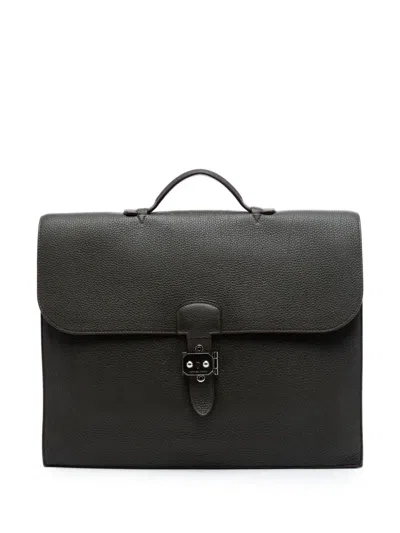 Pre-owned Hermes 2012 Togo Sac A Depeches 38 Business Bag In Brown