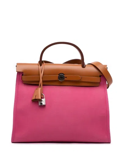 Pre-owned Hermes 2012 Toile Herbag Zip 31 Satchel