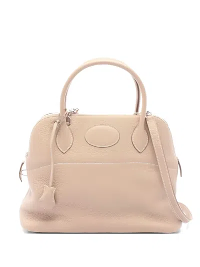 Pre-owned Hermes 2013 31 Bolide Clemence-leather Tote Bag In Neutral
