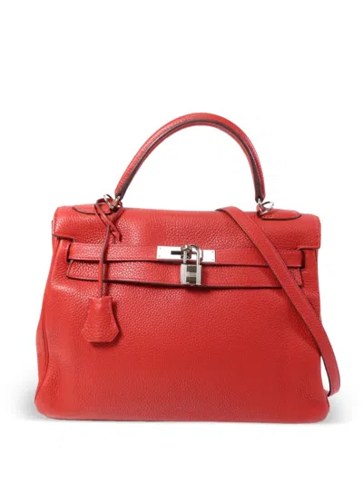 Pre-owned Hermes 2013 32 Kelly Tote Bag In Red