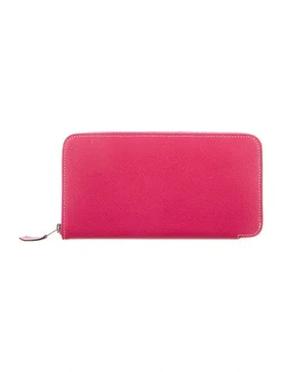 Pre-owned Hermes 2013 Azap Classique Wallet In Pink