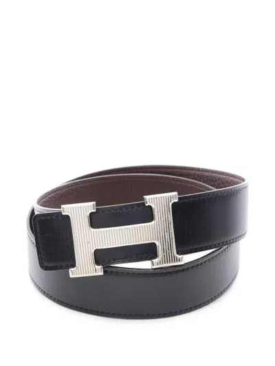 Pre-owned Hermes 2013 Constance Reversible Belt In Black