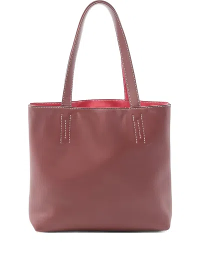 Pre-owned Hermes 2013 Double Sens 28 Sikkim-leather Tote Bag In Red