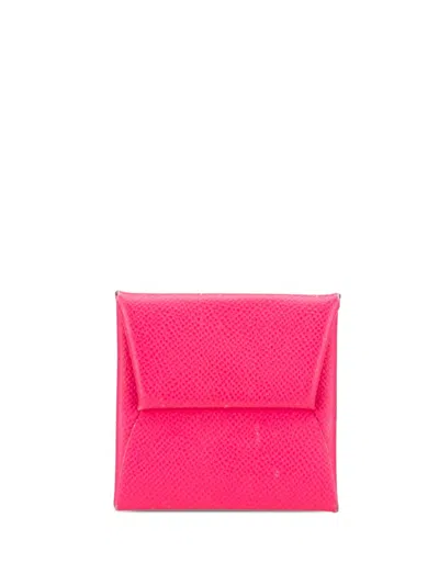 Pre-owned Hermes 2013 Epsom Bastia Purse Coin Pouch In Pink