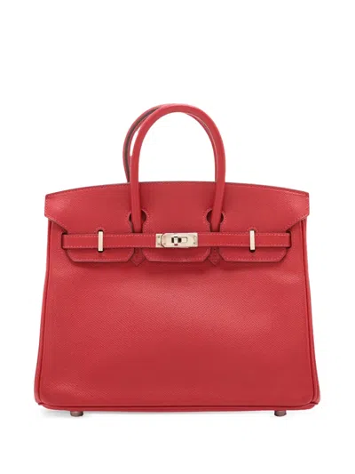 Pre-owned Hermes 2013 Epsom Birkin Retourne 25 Handbag In Red
