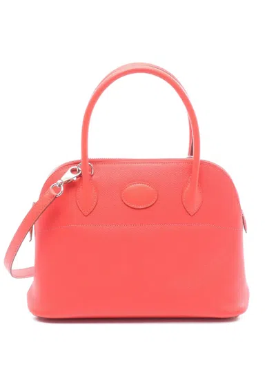 Pre-owned Hermes 2013 Epsom Bolide 27 Satchel In Pink