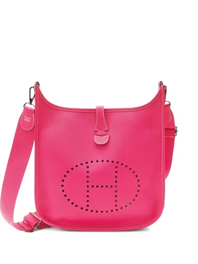 Pre-owned Hermes 2013 Evelyne Gm Tyrien Epsom Shoulder Bag In Pink