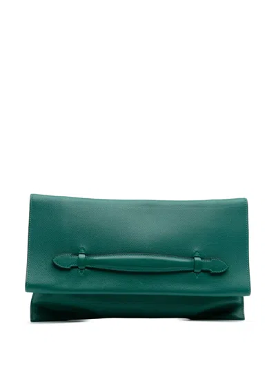 Pre-owned Hermes 2013 Evercolor Pliplat Clutch Bag