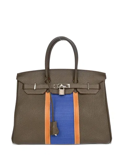 Pre-owned Hermes 2013 Fjord Barenia Birkin Handbag In Brown