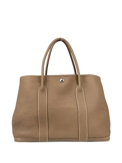 Pre-owned Hermes 2013 Garden Party 36 Pm Tote Bag In Gray