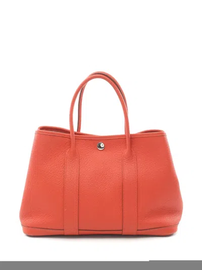 Pre-owned Hermes 2013 Garden Party Pm Handbag In オレンジ