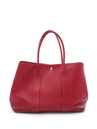 Pre-owned Hermes 2013 Garden Party Pm Handbag In Red