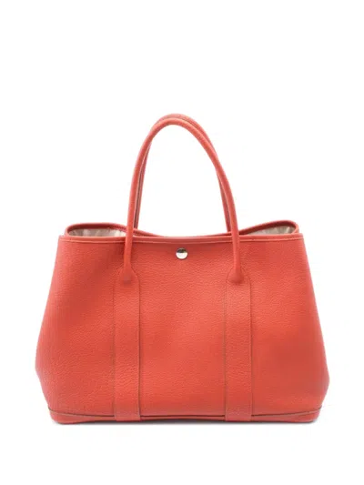 Pre-owned Hermes 2013 Garden Party Pm Tote Bag In Orange