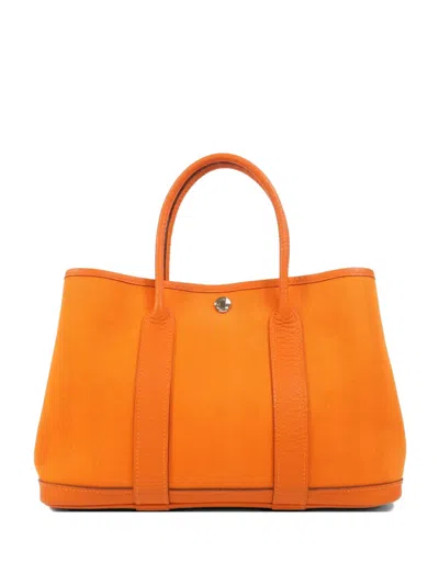 Pre-owned Hermes 2013 Garden Party Tpm Tote Bag In Orange