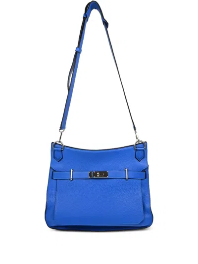 Pre-owned Hermes 2013 Jypsiere 34 Shoulder Bag In Blue