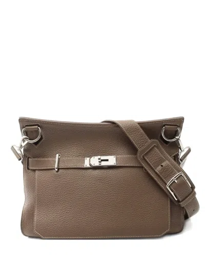 Pre-owned Hermes 2013 Jypsiere 34 Shoulder Bag In Brown