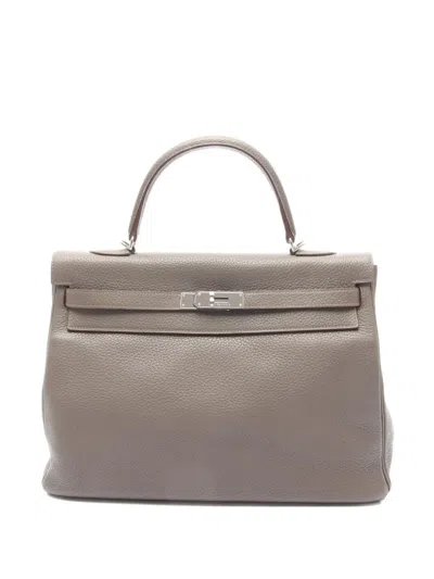Pre-owned Hermes 2013 Kelly 35 Tote Bag In Brown