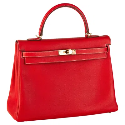Pre-owned Hermes Hermès 2013 Kelly Bag Ruby Red Togo Leather 35cm Women's Handbag