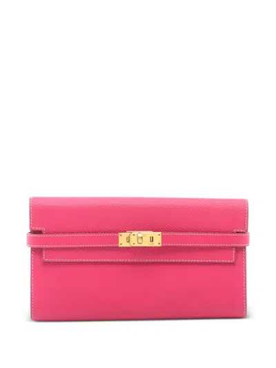 Pre-owned Hermes 2013 Kelly Wallet In Pink