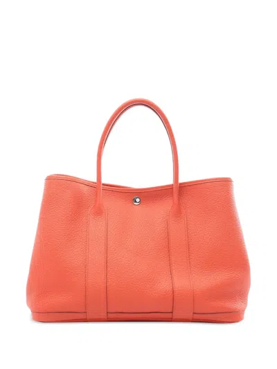 Pre-owned Hermes 2013 Negonda Garden Party 36 Tote Bag In Orange