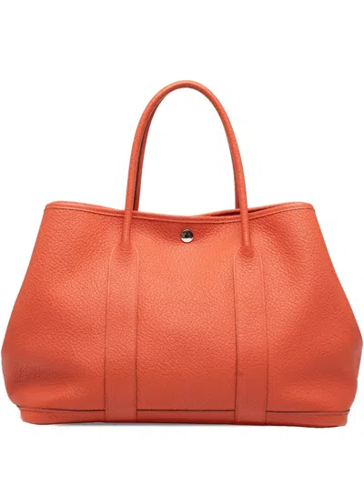 Pre-owned Hermes 2013 Negonda Garden Party 36 Tote Bag In Orange
