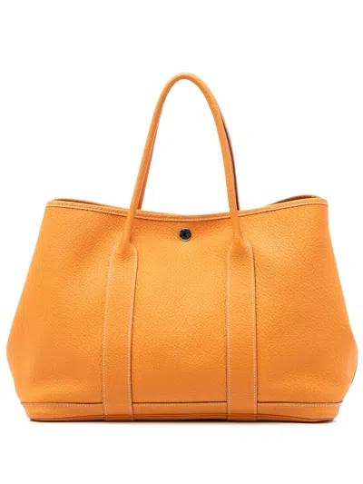 Pre-owned Hermes 2013 Negonda Garden Party 36 Tote Bag In Orange