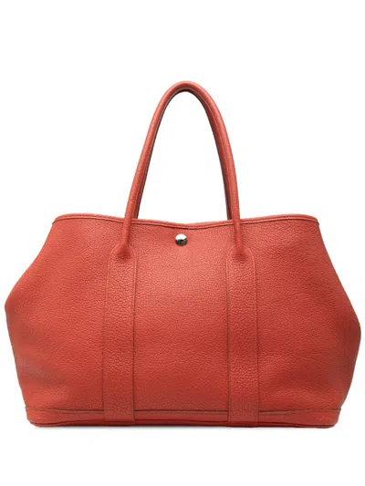 Pre-owned Hermes 2013 Negonda Garden Party 36 Tote Bag In Red