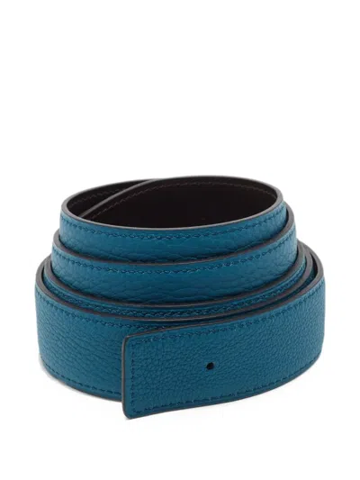Pre-owned Hermes 2013 Reversible Chamonix Togo Belt In Brown